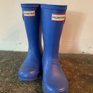 Blue Hunter wellies Rain Boots Girls 13